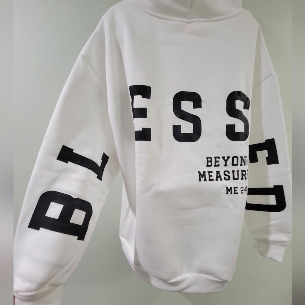 NWT OVERSIZED HOODIE PLUS SIZES "Blessed beyond measure" - Picture 4 of 10